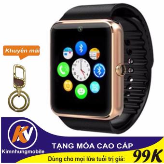 Đồng Hồ Thông Minh Gắn Sim Nghe Gọi Gt08 (Vàng) + Móc Khóa(Vàng)