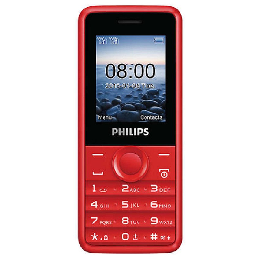 ĐTDĐ Philips E103 2 SIM (Đỏ) - Hãng phân phối chính thức