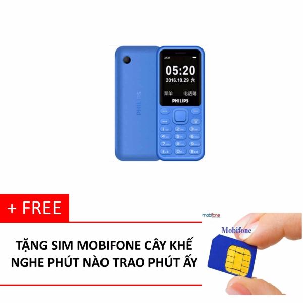 ĐTDĐ Philips E105 Nhỏ Gọn Tặng Kèm SIM Mobifone Cây Khế (Xanh) - Hàng phân phối chính hãng