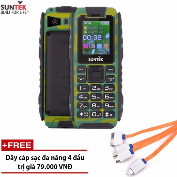 ĐTDĐ Suntek X9 2 SIM chống nước kiêm pin sạc dự phòng 16.000mAh (Rằn ri) - Hàng nhập khẩu + Tặng cáp sạc đa năng