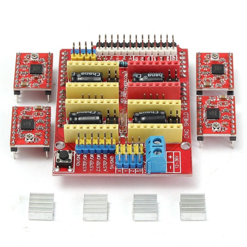 Hình ảnh Engraver CNC Shield Board V3.0 + 4Pcs A4988 Stepper Motor Driver For Arduino - intl