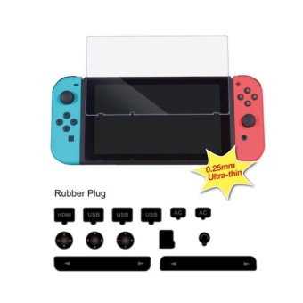 ERA Dustproof Kit + Hardness Tempered Glass Screen Protective Film For NS Console Black - intl  