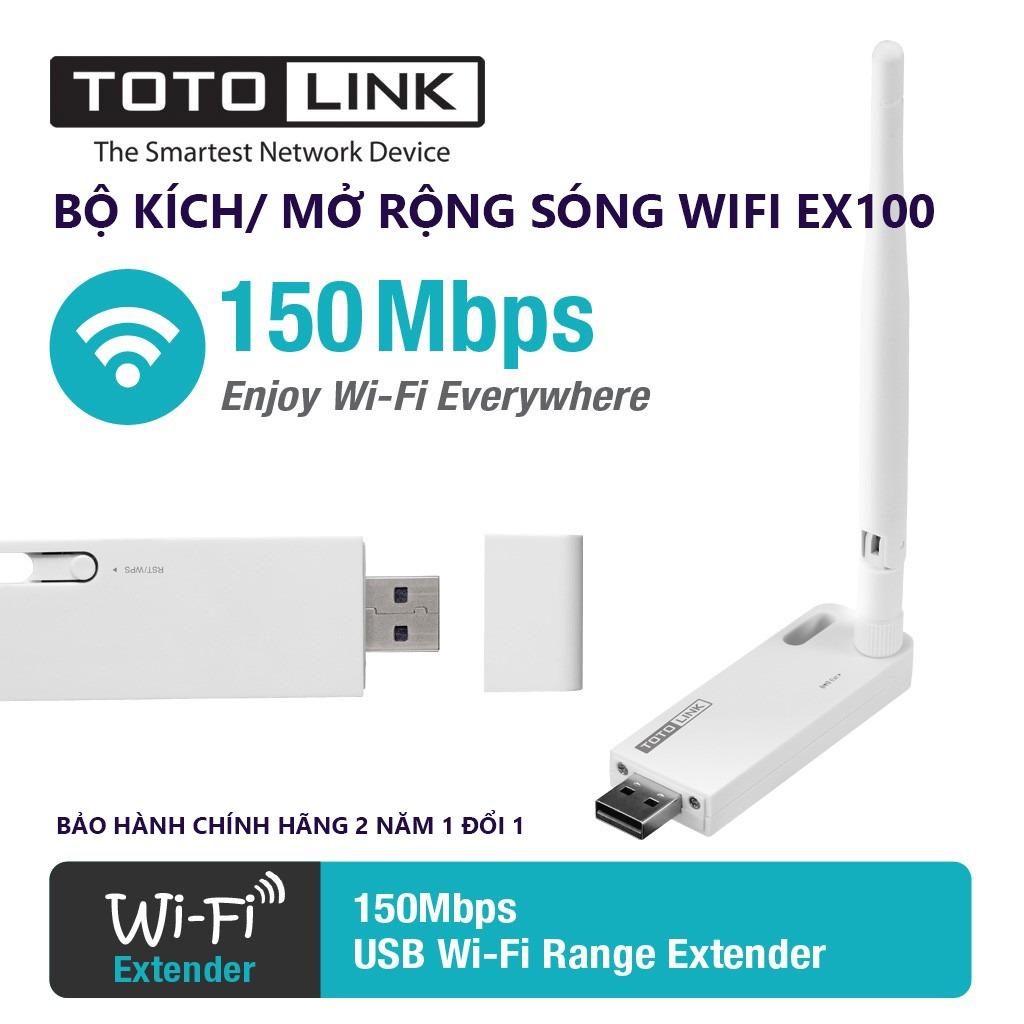 EX100 - Thiêt bị mở rộng sóng WIFI chuẩn N 150Mbps - Hãng TOTO Link bảo hành 24 tháng 1...