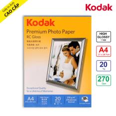 Giấy In Ảnh Cao Cấp Kodak RC 1 Mặt Siêu Bóng (High Glossy) A4 (21 x 29.7cm) 270gsm 20 Tờ – Hàng Nhập Khẩu