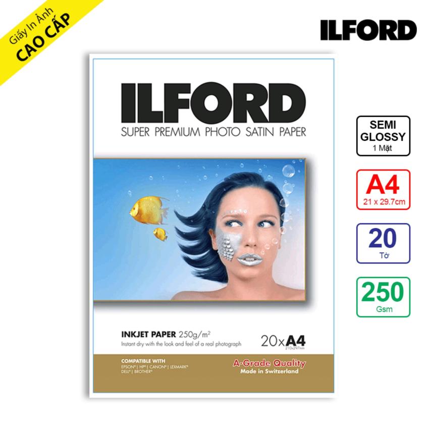 Hình ảnh Giấy In Màu ILFORD 1 Mặt Lụa (Semi Glossy) A4 (21 x 29.7cm) 250gsm 20 tờ - Hàng Nhập Khẩu