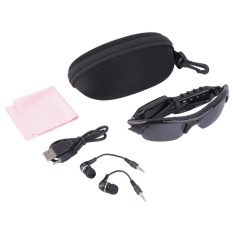 GOOD Sunglasses+Camera+Mp3 Player+Earphone 4In1 Hd Dvr Tf Audio Video Recorder Black – intl