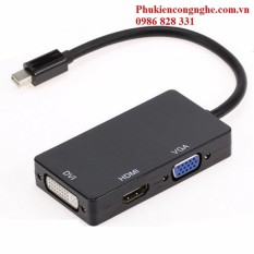HMDI Converter Mini 1080P Display Port Thunderbolt to DVI VGA HDMI 3 in 1 Converter Adapter for Laptop – intl