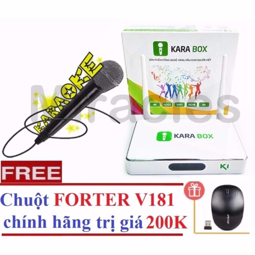 Hộp Android Tivi Box KARA BOX K1 NEW - Tặng Chuột FORTER V181 trị giá 200K