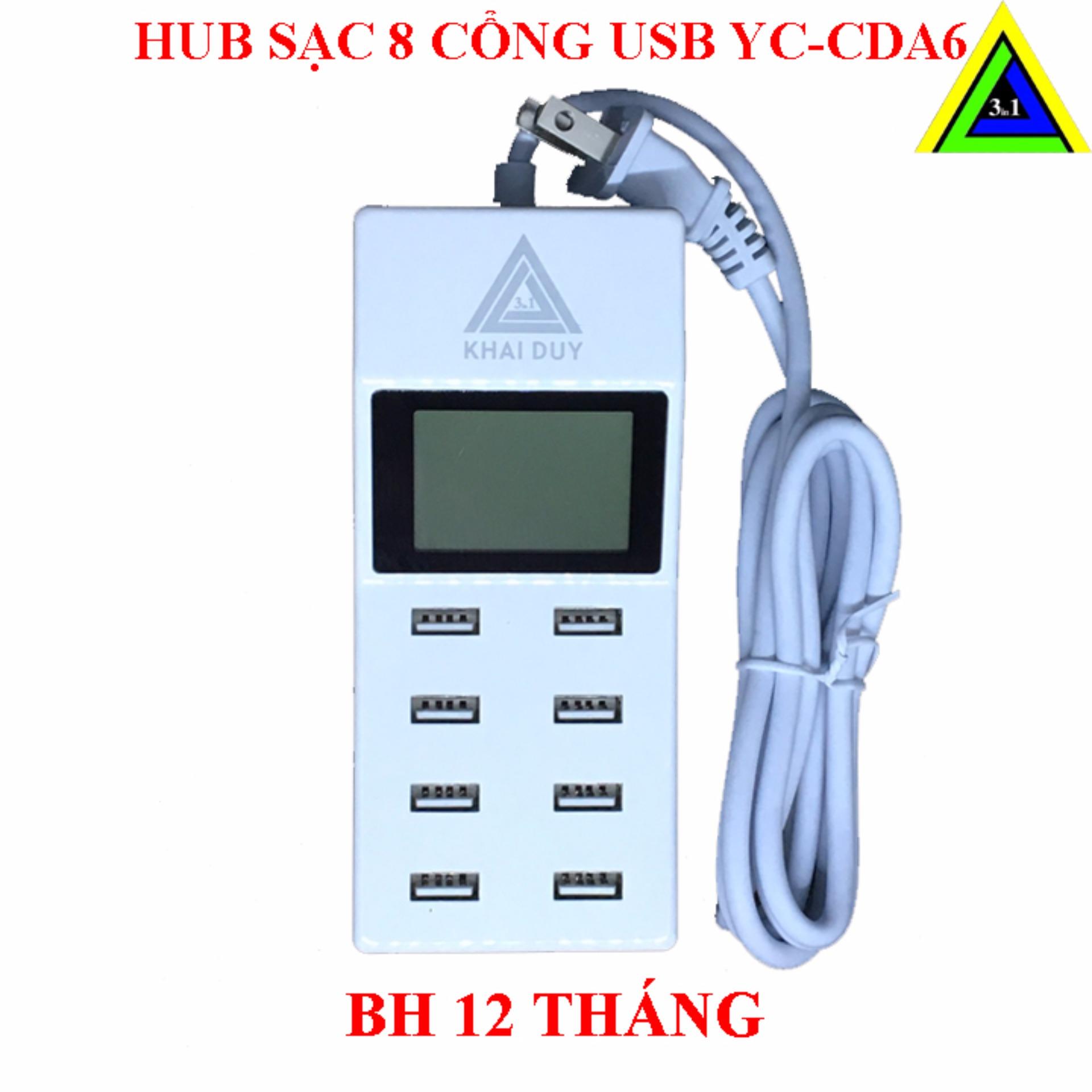 HUB SẠC USB 8 CỔNG YC-CDA6