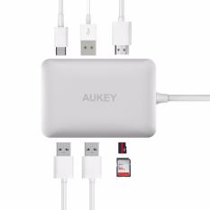 Ở đâu bán HUB Type-C ra HDMI + USB + Card Reader Aukey CB-C49  