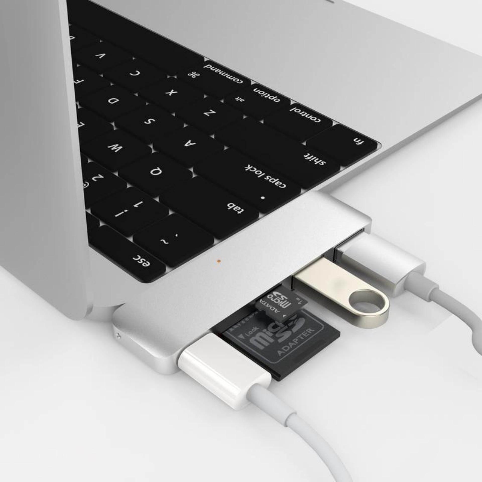 HyperDrive USB Type-C 5-in-1 Hub with Pass Through Charging - Silver