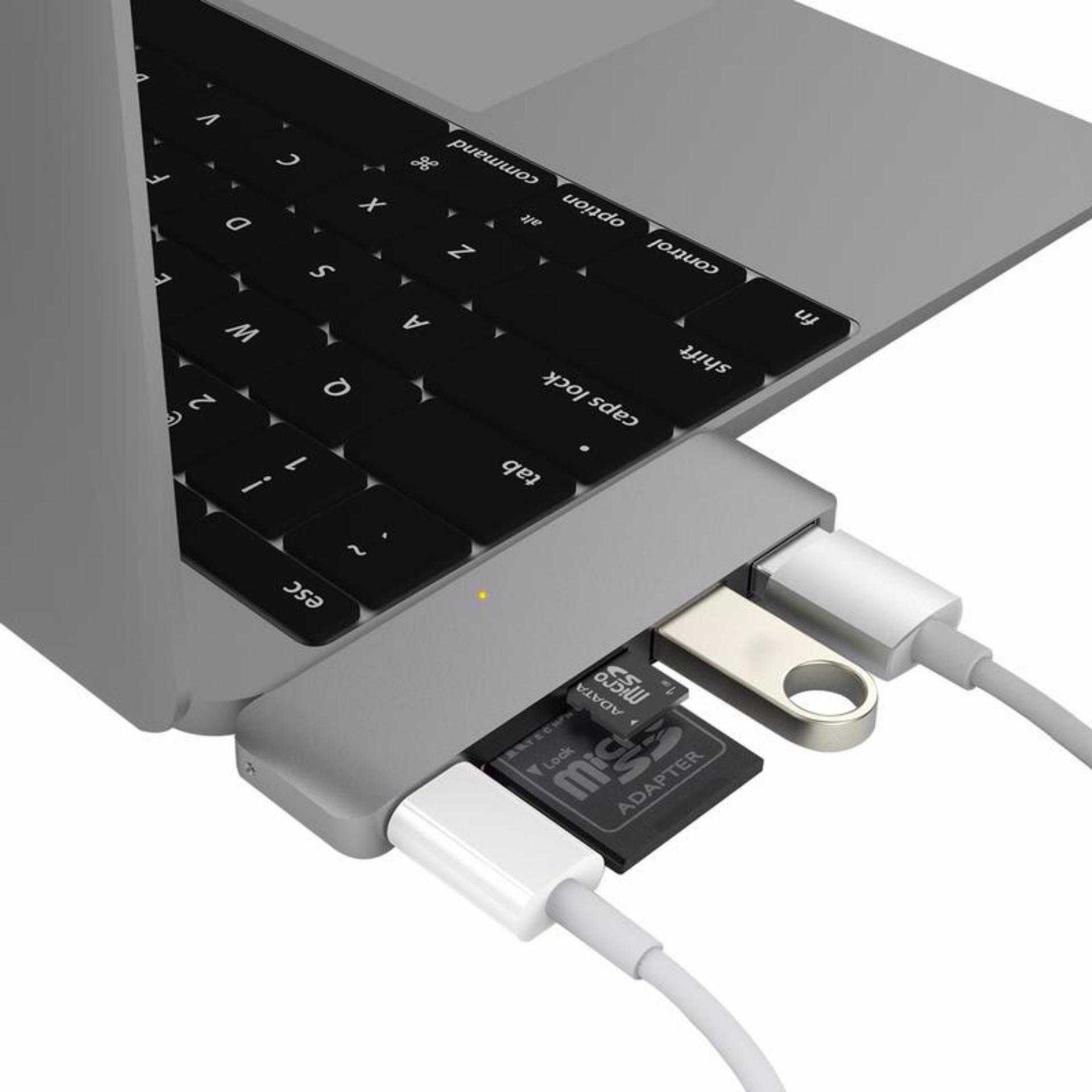 HyperDrive USB Type-C 5-in-1 Hub with Pass Through Charging Space Gray