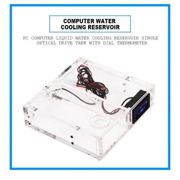 Bảng giá Justgogo Computer Liquid Water Cooling Reservoir Single Optical Drive Tank with Dial Thermometer - intl Phong Vũ
