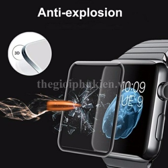 Kính cường lực Apple Watch 42mm (Đen) - Full màn hình 3D  