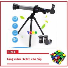 Kính thiên văn 40x nghiên cứu khoa học lý thú + tặng đồ chơi rubik 3x3x3 cao cấp