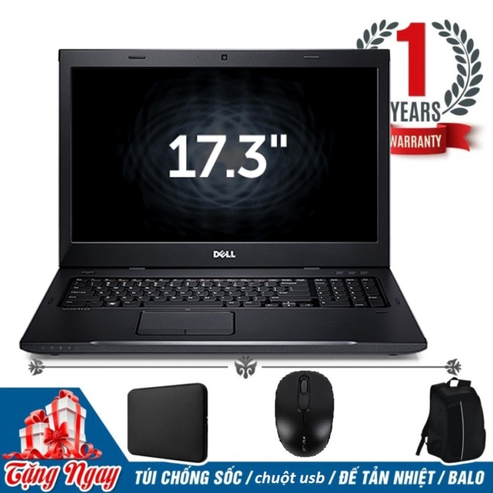 Laptop Dell Vostro 3750 Core i7 RAM 4GB, HDD 500GB 17.3inch hàng nhập khẩu + bộ quà tặng