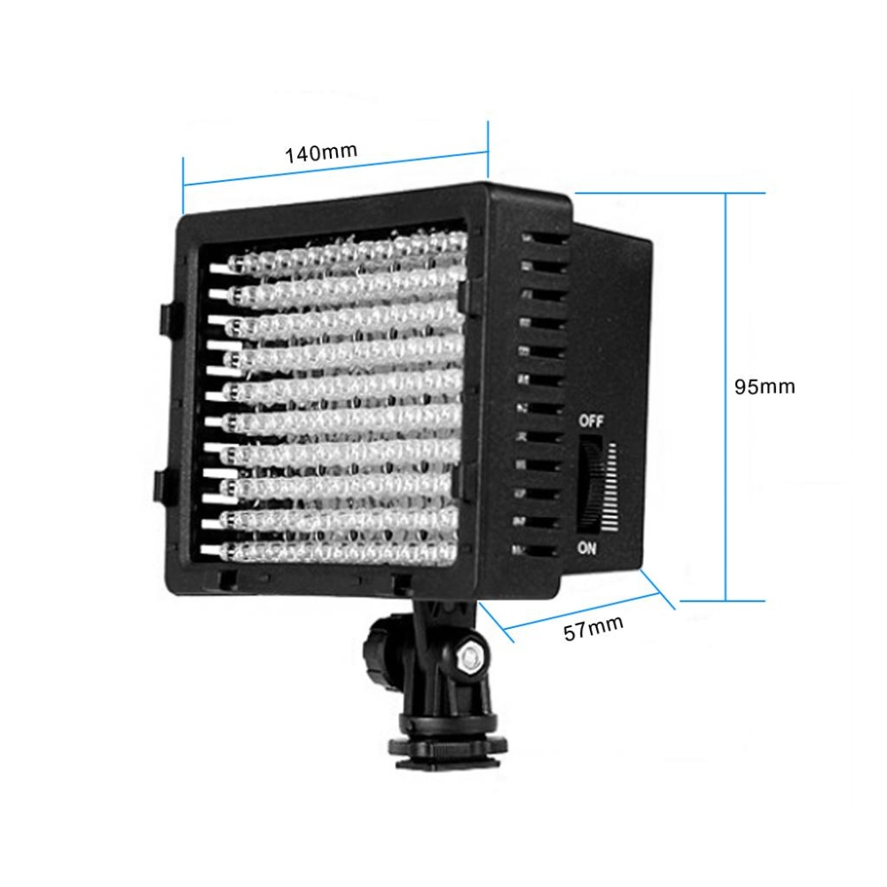 Lightdow Pro LD-160 ĐÈN LED Video Đèn Ánh Sáng cho Canon Nikon Máy Quay phim-quốc tế