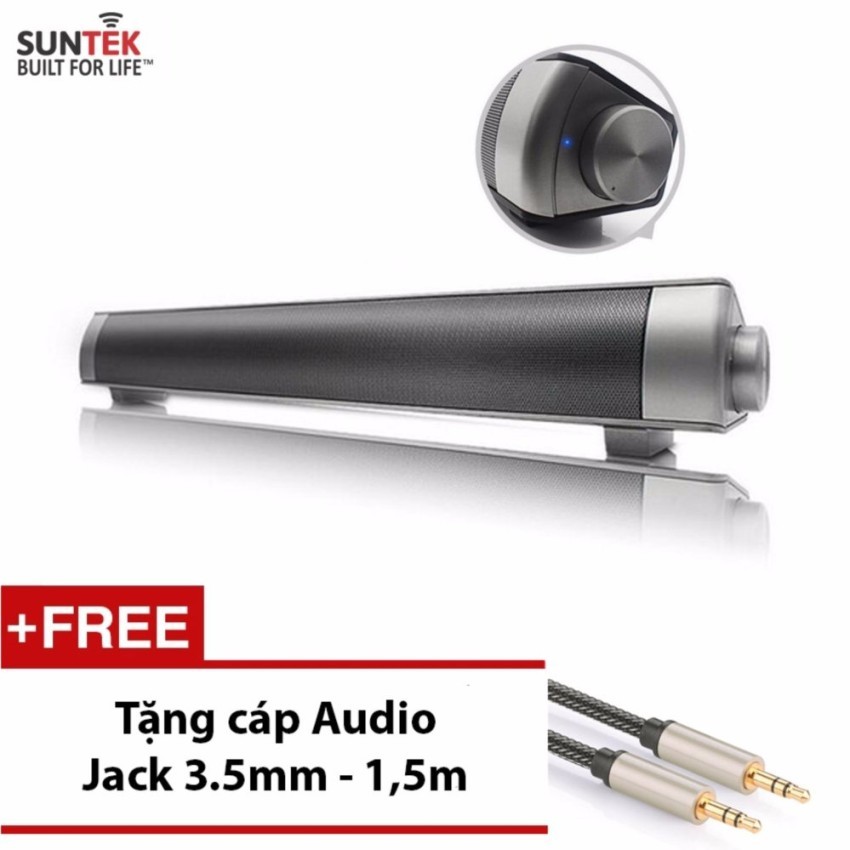Hình ảnh Loa Bluetooth SUNTEK JHW - V361 (Xám) + Tặng kèm Cáp Audio Jack 3.5mm 2 đầu cao cấp trị giá 109000đ