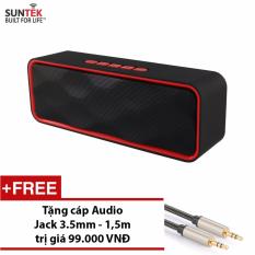 Cập Nhật Giá Loa Bluetooth SUNTEK SC211 (Đỏ Đen) + Tặng cáp Audio Jack 3.5mm   Suntek (Hà Nội)