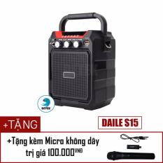 Loa Vali Bluetooth Daile S15 tặng kèm micro không dây