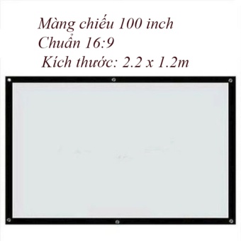 Màn chiếu treo tường 100 inch (2.2m x 1.25m)  