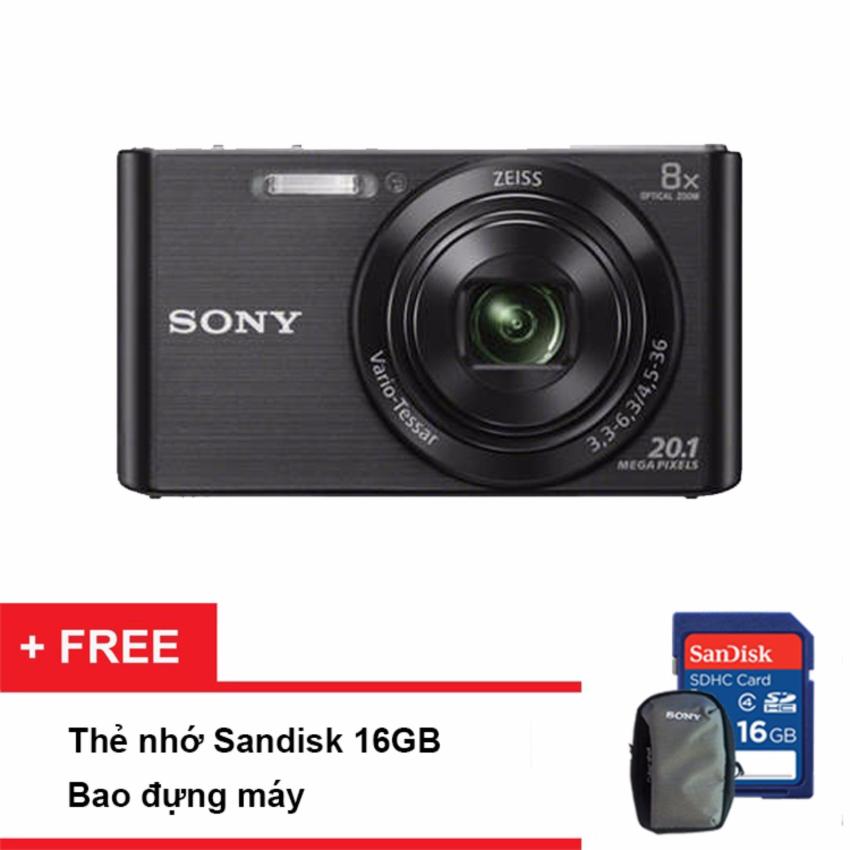 Máy ảnh KTS Sony Cyber shot DSC W830 20.1MP và Zoom quang 8x (Đen)(Tặng thẻ nhớ SD 16GB, bao đựng...