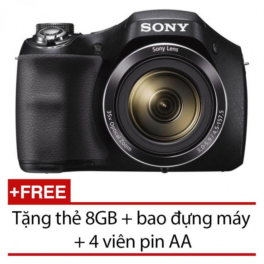 Máy ảnh KTS Sony - DSC-H300 E32 20.1MP và Zoom quang 35x (Đen) + Tặng thẻ 8GB + Bao đựng...