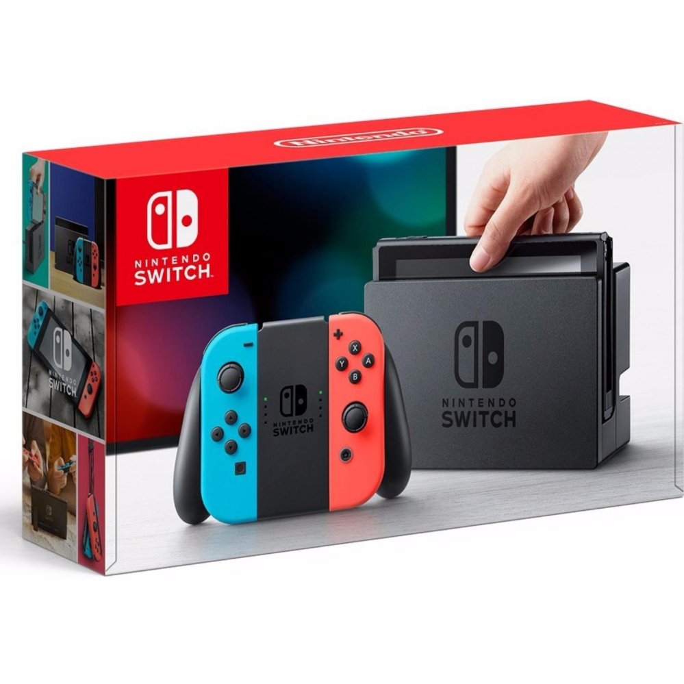 Máy Nintendo Switch with Neon Blue and Neon Red Joy‑Con Phiên Bản USA 2017