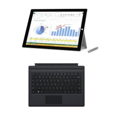 Máy tính bảng Microsoft Surface Pro 3 12inch Core i5 128GB 4GB (Bạc) và Bàn phím Microsoft Surface Pro 3 Type Cover (Đen) – Hàng nhập khẩu