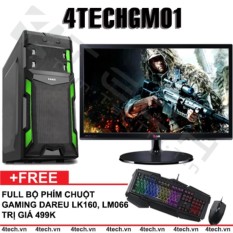 Máy tính để bàn chơi Game 4TechGM01 Core i3, Ram 4GB, HDD 500GB, VGA rời GT630, Màn 19.5inch (chuyên LOL, FiFa) – Tặng phím chuột Gaming DareU.