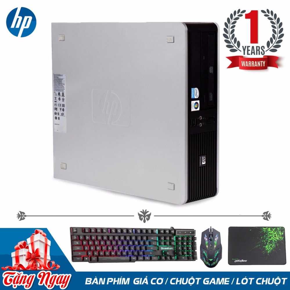 Máy tính để bàn HP DC 5800 SFF (Core 2 Duo E7500, Ram 2GB, HDD 160GB) + Quà Tặng -...