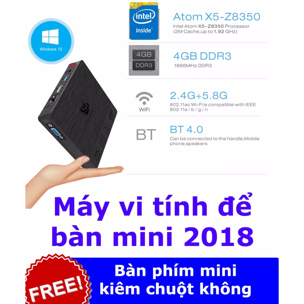 Beelink BT3 Pro máy tính mini Intel Window 10 Tiếng Việt Ram 4Gb