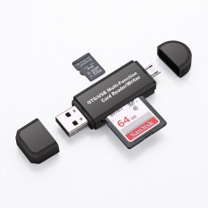 Đầu Đọc Thẻ nhớ SD/Đầu Đọc Thẻ Micro SD và Micro USB OTG sang Usb 2.0 Chuẩn USB nam Micro USB Đầu Nối Nam cho MÁY TÍNH và Máy Tính Xách Tay Điện Thoại Thông Minh/Máy Tính Bảng với Chức Năng OTG (Đen) -quốc tế