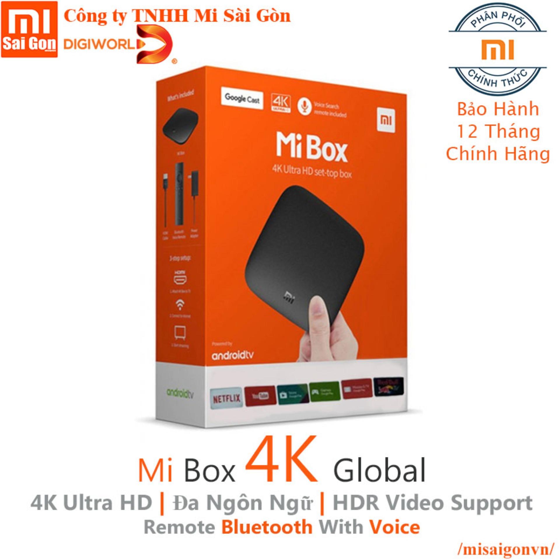 Mibox 4k Global bản quốc tế Android TV 6.0 (Đen)