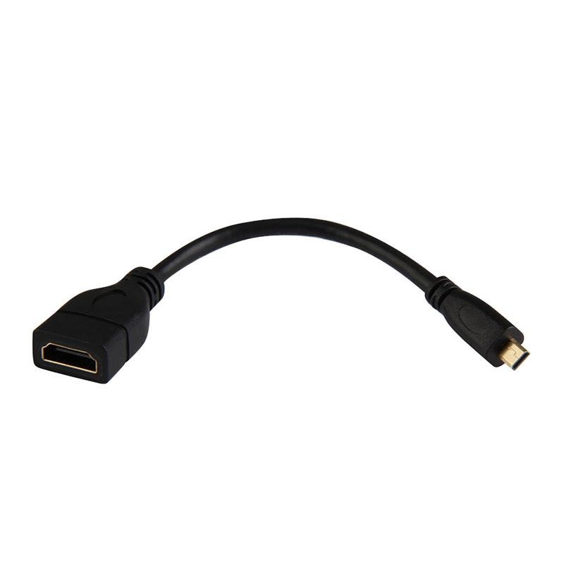 Micro HDMI Male D to HDMI Female A Jack Adapter Cable Convertor Nice 1080P - intl