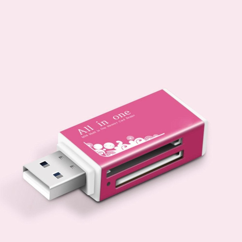 Bảng giá Moonar New USB 2.0 All in 1 Multi Memory Card Reader for Micro SD SDHC TF M2 MMC MS PRO ( Pink ) - intl Phong Vũ