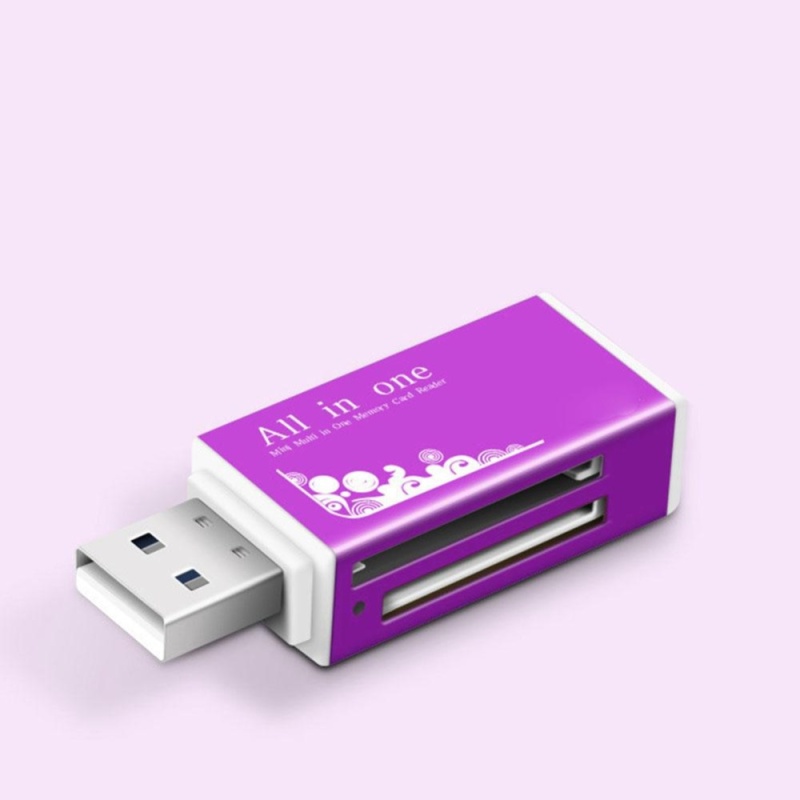 Bảng giá Moonar New USB 2.0 All in 1 Multi Memory Card Reader for Micro SD SDHC TF M2 MMC MS PRO ( Purple ) - intl Phong Vũ