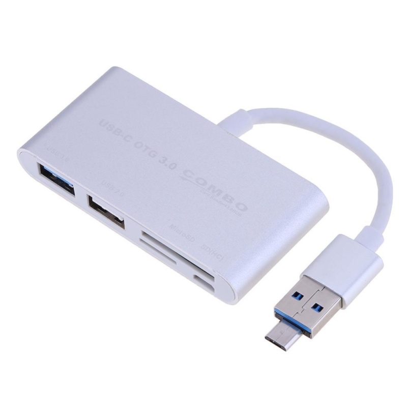 Bảng giá Multi-function USB 3.0 Micro USB OTG COMBO Card Reader Hub for Phone PC (Silver) - intl Phong Vũ
