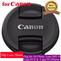 Nắp Đậy Ống Kính Lens Cap Trước Canon 58 mm
