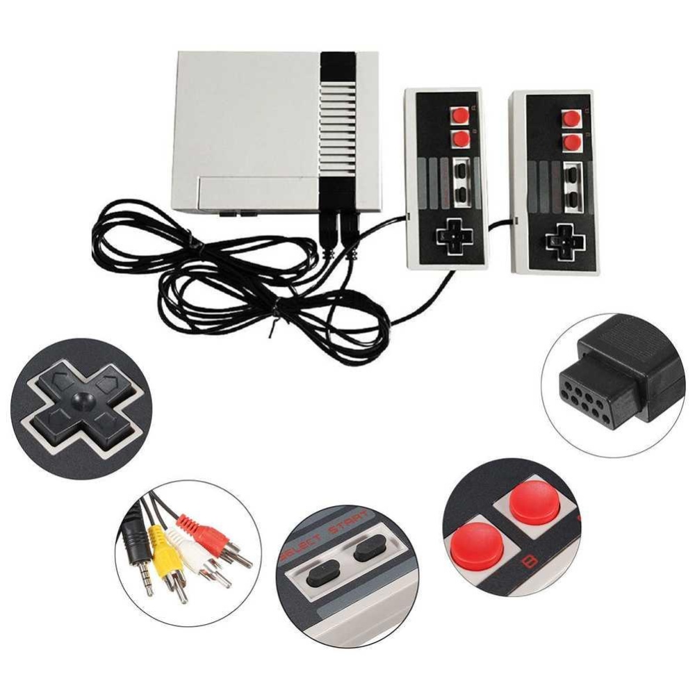 NES620 Classic Mini TV Video Game Console Vintage Retro Red White Double Handle Game Machine Built-in 620 Games - intl