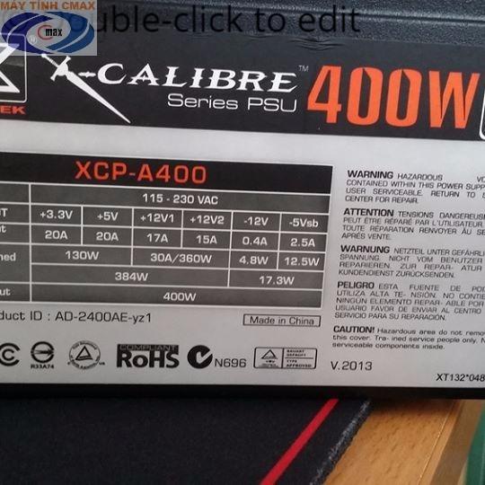 Nguồn Xigmatek XCP-A400 400W (Fan 12) 80 Plus