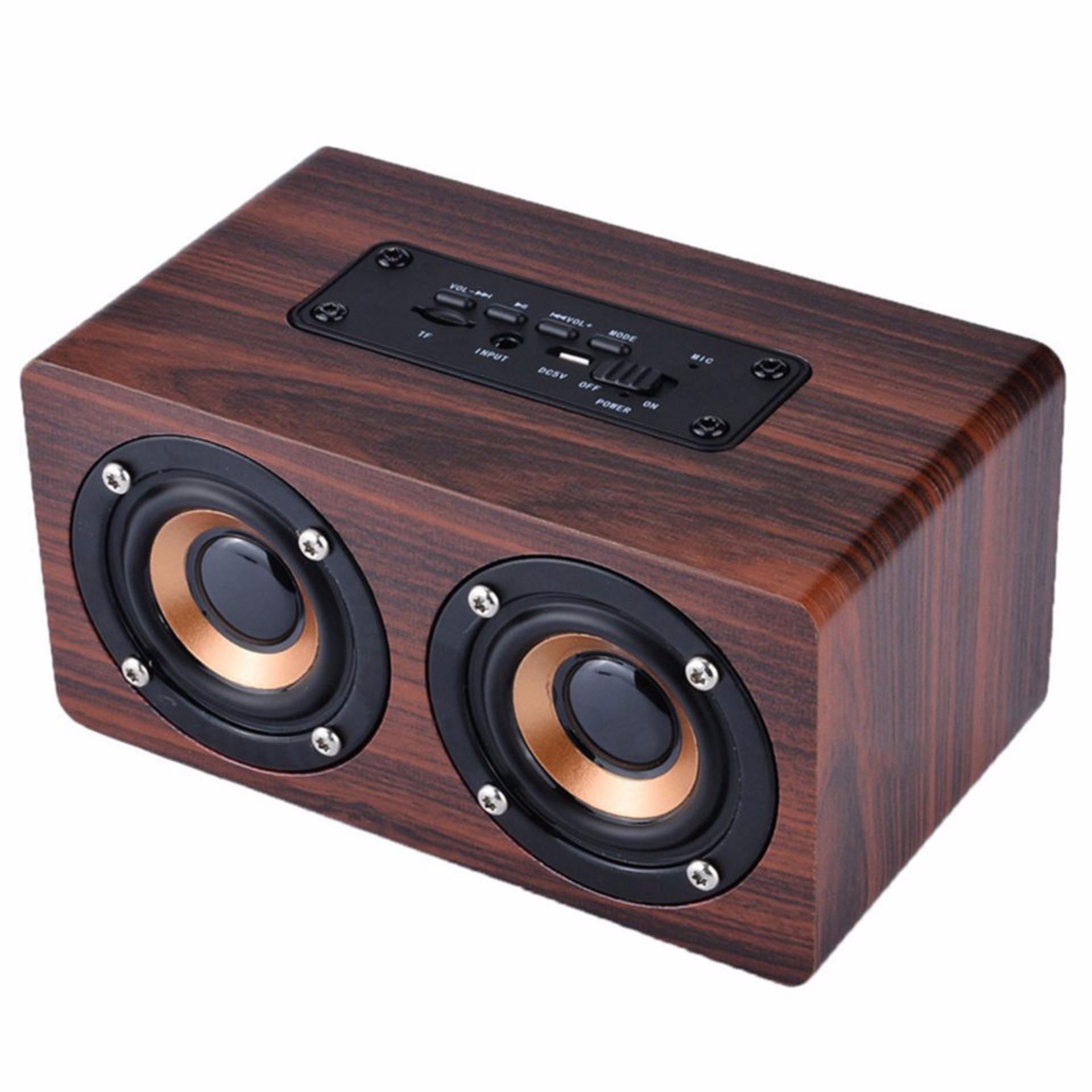 Loa Gỗ Bluetooth HIFI Super bass Stereo speaker âm thanh Nổi PKCB-G4