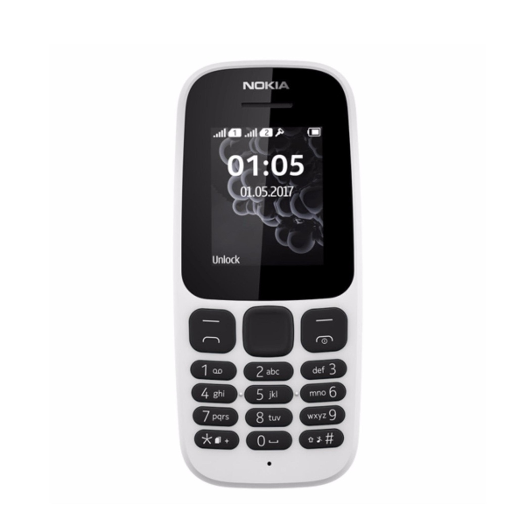 Nokia 105 1 Sim (2017) white Hãng phân phối chính thức