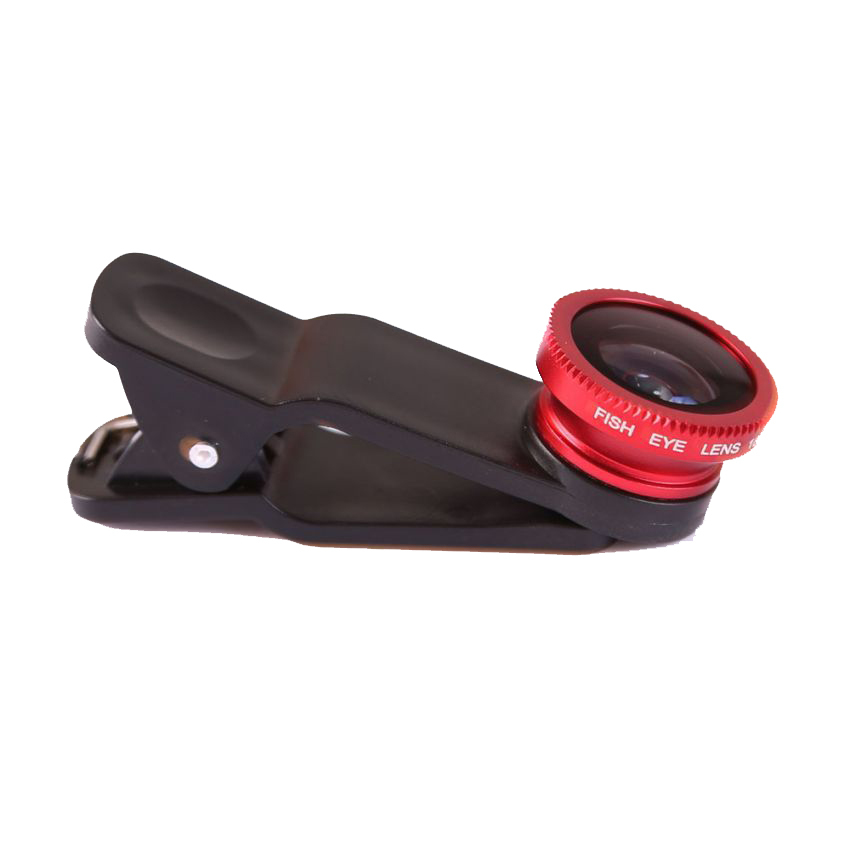 Ống kính kẹp cho điện thoại Hola Universal Clip Lens (Đỏ)