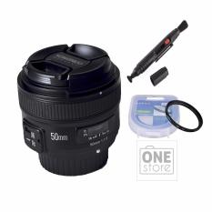 Ống kính Yongnuo 50mm F1.8 cho Nikon tặng kèm filter 58mm và bút lau lens