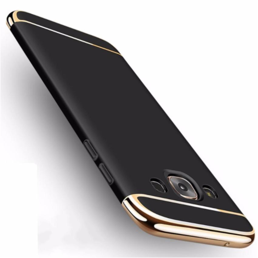Hình ảnh Ốp lưng 3 mảnh cho Samsung J7 Prime cao cấp (Đen phối vàng)