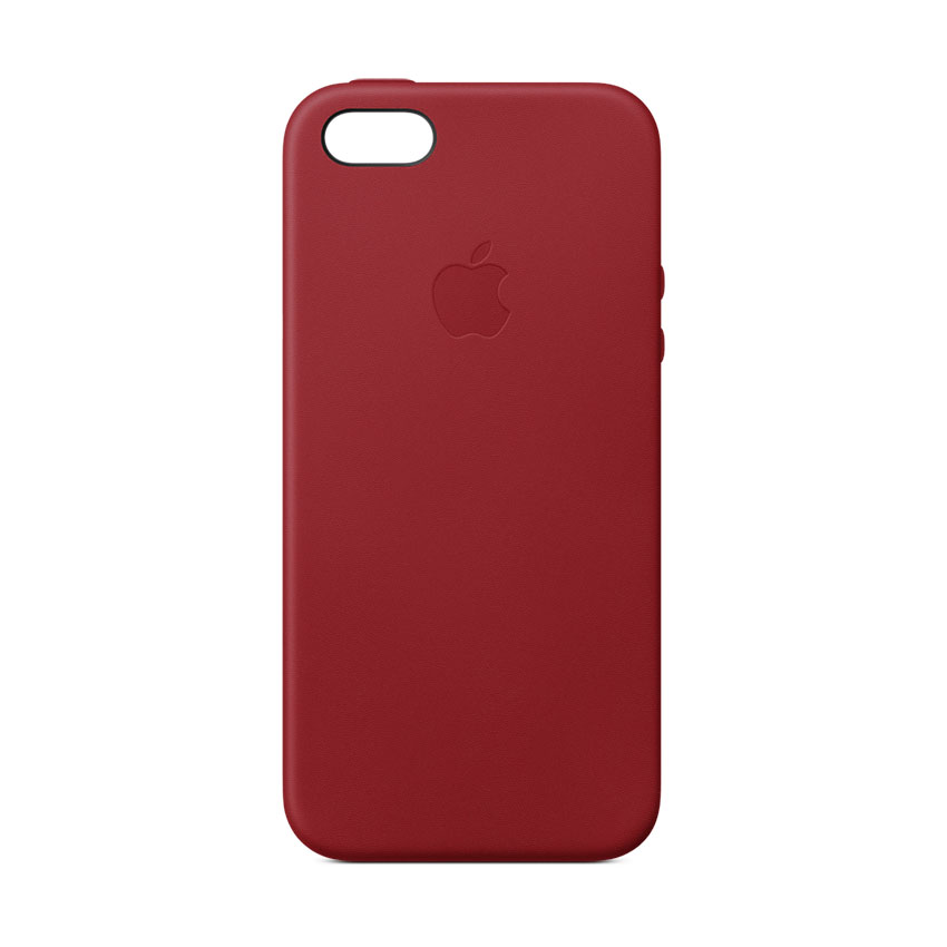 Apple iPhone SE Leather Case Red