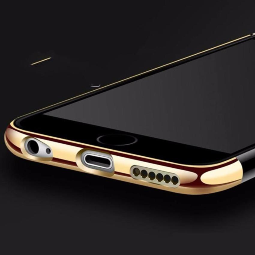 Hình ảnh Ốp lưng mạ viền gold cho điện thoại Iphone 6/6S (Đen)