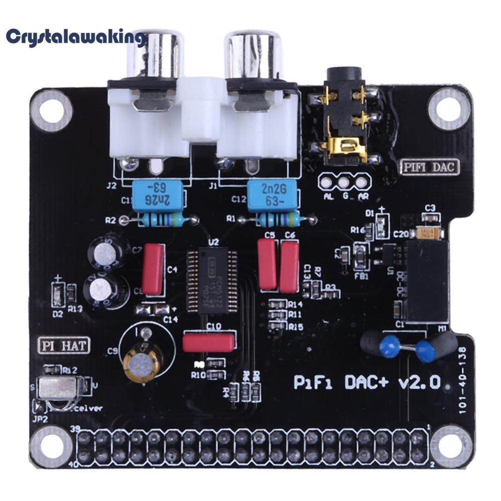PCM5122 HIFI DAC Audio Sound Card Module I2S with LED Indicator for Raspberry Pi