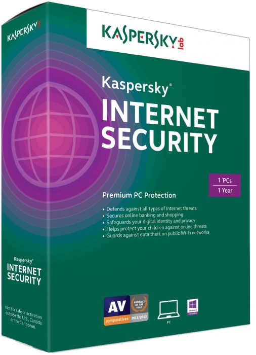 Phần mềm diệt virus Kasperky internet Security 2016 1 PC (Xanh)
